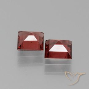 Pedras preciosas de rodolita granada Vermelho Escarlate Profundo natural de 1.35 ct, Quadrado, VS