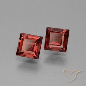 Pedras preciosas de rodolita granada Vermelho Escarlate Profundo natural de 1.54 ct, Quadrado, VS
