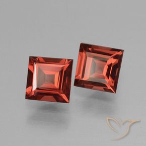 Pedras preciosas de rodolita granada vermelho médio natural de 1.40 ct, Quadrado, VS