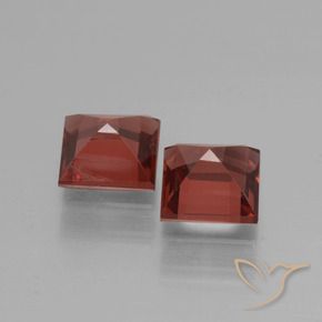 Pedras preciosas de rodolita granada vermelho médio natural de 1.40 ct, Quadrado, VS