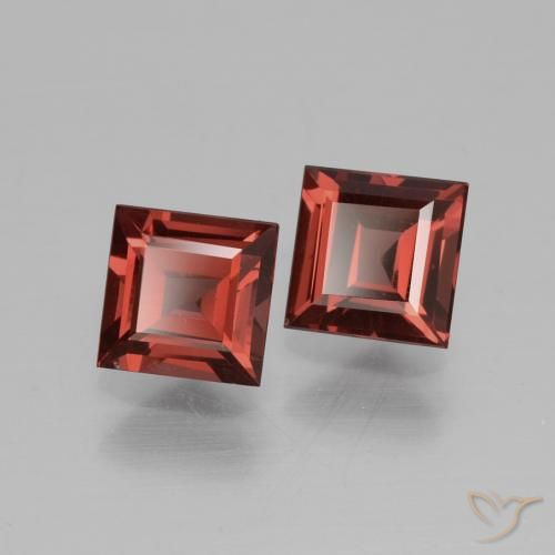 Pedras preciosas de rodolita granada Vermelho escuro natural de 1.48 ct, Quadrado, VS