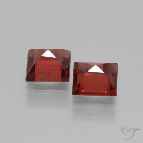 Pedras preciosas de rodolita granada Vermelho escuro natural de 1.48 ct, Quadrado, VS