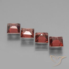 Pedras preciosas de rodolita granada Vermelho Escarlate Profundo natural de 2.84 ct, Quadrado, VS