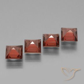 Pedras preciosas de rodolita granada Vermelho escarlate natural de 3.04 ct, Quadrado, VS