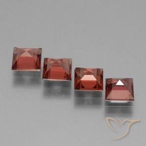 Pedras preciosas de rodolita granada Vermelho Escarlate Profundo natural de 3.06 ct, Quadrado, VS