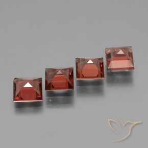 Pedras preciosas de rodolita granada Vermelho escuro natural de 2.79 ct, Quadrado, VS
