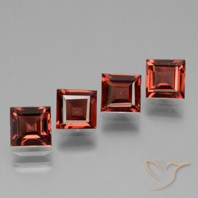 Pedras preciosas de rodolita granada Vermelho escuro natural de 3.01 ct, Quadrado, VS