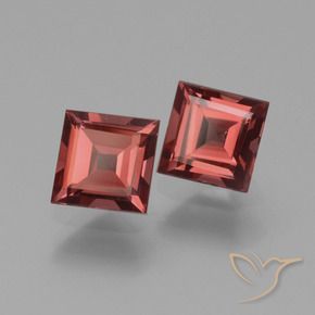 Pedras preciosas de rodolita granada Vermelho escuro natural de 1.47 ct, Quadrado, VS