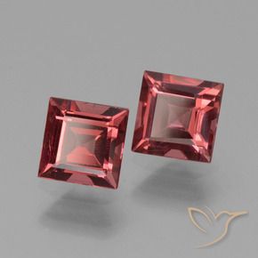 Pedras preciosas de rodolita granada Vermelho escuro natural de 1.62 ct, Quadrado, VS
