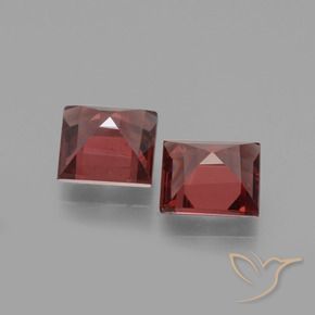 Pedras preciosas de rodolita granada Vermelho escuro natural de 1.52 ct, Quadrado, VS