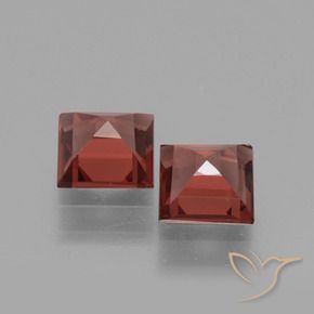 Pedras preciosas de rodolita granada Vermelho Berry Profundo natural de 1.40 ct, Quadrado, VS