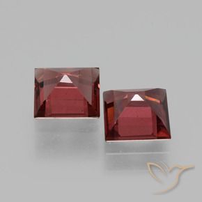 Pedras preciosas de rodolita granada Vermelho escuro natural de 1.56 ct, Quadrado, VS