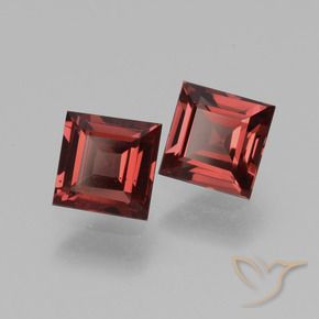 Pedras preciosas de rodolita granada Vermelho Berry Profundo natural de 1.46 ct, Quadrado, VS