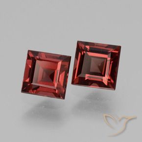 Pedras preciosas de rodolita granada Vermelho Escarlate Profundo natural de 1.68 ct, Quadrado, VS