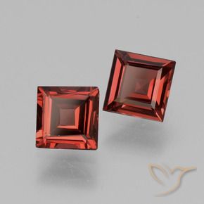 Pedras preciosas de rodolita granada Vermelho escuro natural de 1.45 ct, Quadrado, VS