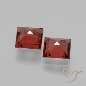 Pedras preciosas de rodolita granada Vermelho escuro natural de 1.45 ct, Quadrado, VS
