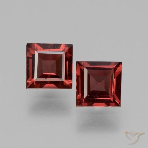 1.43ctw Natural Vermelho escuro rodolita granada, Quadrado, VS