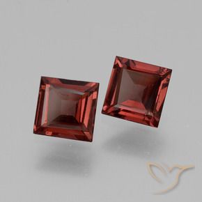 Pedras preciosas de rodolita granada Vermelho escuro natural de 1.31 ct, Quadrado, VS