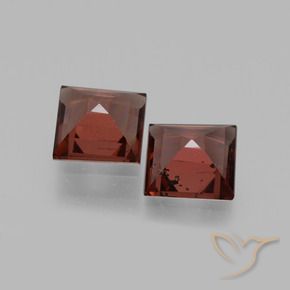 Pedras preciosas de rodolita granada Vermelho escuro natural de 1.31 ct, Quadrado, VS