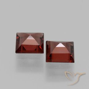 Pedras preciosas de rodolita granada vermelho médio natural de 1.39 ct, Quadrado, VS