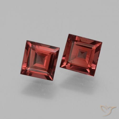 Pedras preciosas de rodolita granada Vermelho escuro natural de 1.37 ct, Quadrado, VS
