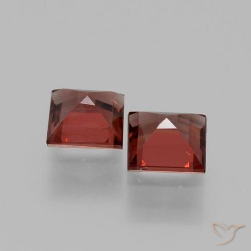 Pedras preciosas de rodolita granada Vermelho escuro natural de 1.37 ct, Quadrado, VS