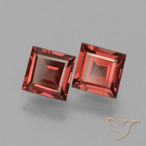 Pedras preciosas de rodolita granada Vermelho Escarlate Profundo natural de 1.46 ct, Quadrado, VS
