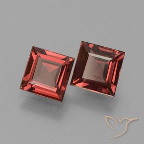 Pedras preciosas de rodolita granada Vermelho escuro natural de 1.40 ct, Quadrado, VS