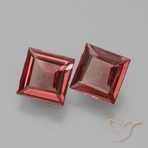 Pedras preciosas de rodolita granada Vermelho escuro natural de 1.31 ct, Quadrado, VS