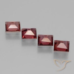 Pedras preciosas de rodolita granada Vermelho escuro natural de 2.55 ct, Quadrado, VS