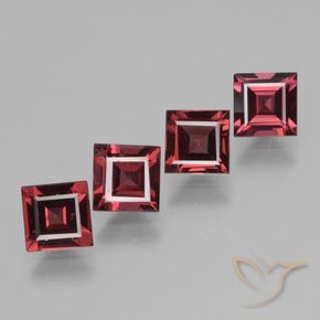 Pedras preciosas de rodolita granada Vermelho escuro natural de 3.02 ct, Quadrado, VS