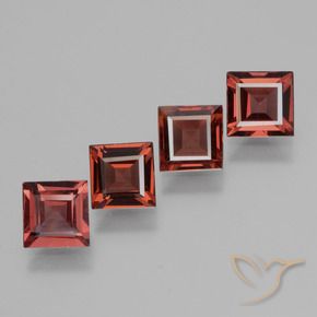 Pedras preciosas de rodolita granada Vermelho escuro natural de 2.58 ct, Quadrado, VS