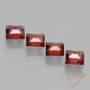 Pedras preciosas de rodolita granada Vermelho escuro natural de 2.58 ct, Quadrado, VS