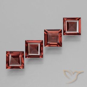 Pedras preciosas de rodolita granada Vermelho escuro natural de 2.80 ct, Quadrado, VS