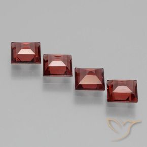 Pedras preciosas de rodolita granada Vermelho escuro natural de 2.80 ct, Quadrado, VS