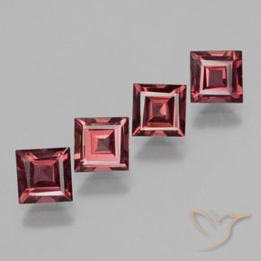 Pedras preciosas de rodolita granada Vermelho escuro natural de 2.71 ct, Quadrado, VS