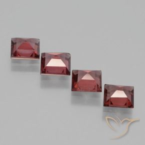 Pedras preciosas de rodolita granada Vermelho escuro natural de 2.80 ct, Quadrado, VS