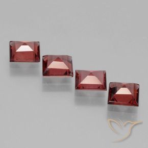 Pedras preciosas de rodolita granada Vermelho escuro natural de 2.46 ct, Quadrado, VS