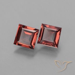 Pedras preciosas de rodolita granada vermelho médio natural de 1.40 ct, Quadrado, VS