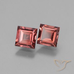Pedras preciosas de rodolita granada Luz vermelha natural de 1.39 ct, Quadrado, VS
