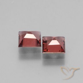 Pedras preciosas de rodolita granada vermelho médio natural de 1.39 ct, Quadrado, VS
