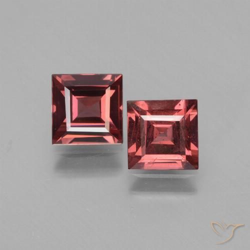 Pedras preciosas de rodolita granada Vermelho escarlate natural de 1.44 ct, Quadrado, VS