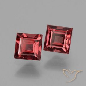 Pedras preciosas de rodolita granada Vermelho escuro natural de 1.53 ct, Quadrado, VS
