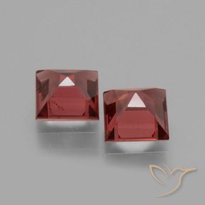 Pedras preciosas de rodolita granada Vermelho escuro natural de 1.53 ct, Quadrado, VS