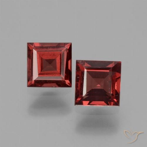 1.43ctw Natural Vermelho escuro rodolita granada, Quadrado, VS