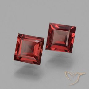 Pedras preciosas de rodolita granada Vermelho escuro natural de 1.43 ct, Quadrado, VS