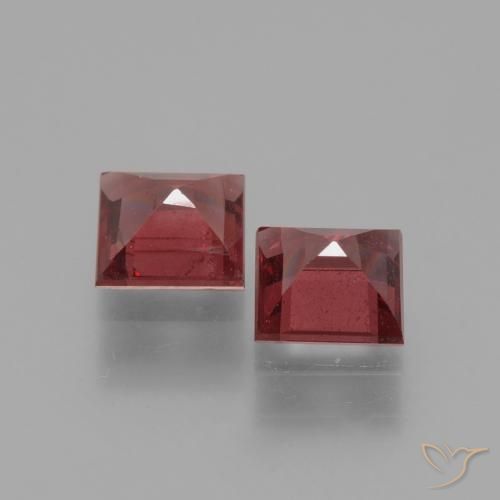 Pedras preciosas de rodolita granada Vermelho rosado natural de 1.38 ct, Quadrado, VS