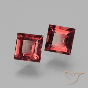 Pedras preciosas de rodolita granada Vermelho escuro natural de 1.43 ct, Quadrado, VS