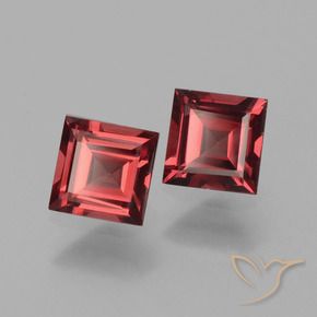 Pedras preciosas de rodolita granada Vermelho escuro natural de 1.33 ct, Quadrado, VS
