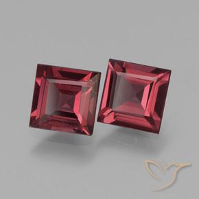 Pedras preciosas de rodolita granada Vermelho escarlate natural de 1.53 ct, Quadrado, VS